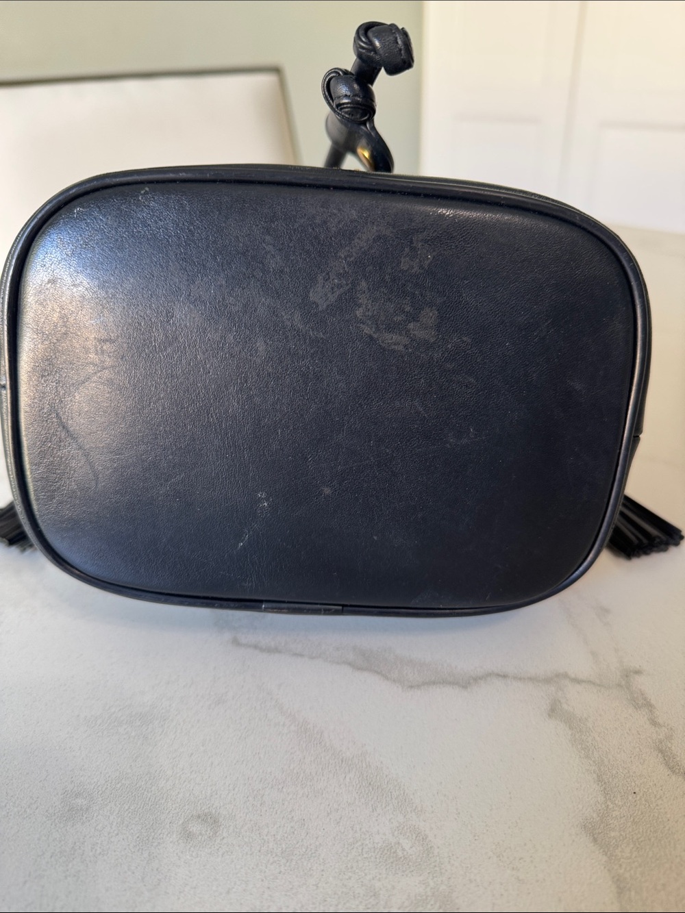 Rare Vintage MCM Michael Cromer Handheld Mini Bucket Bag - Quilted Lambskin - Picture 9 of 13